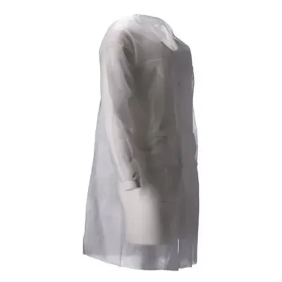 CMT Bezoekersjas PP Non Woven met Drukknopen 30gr Wit Maat XL