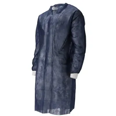 CMT Bezoekersjas PP Non Woven 40gr met Klittenband Blauw Maat XL