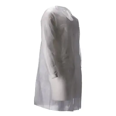 CMT Bezoekersjas PP Non Woven 30gr met Klittenband Wit Maat XXXL