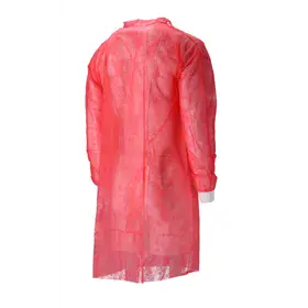 CMT Bezoekersjas PP Non Woven met Drukknopen Rood Maat M