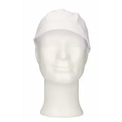 CMT Pet met Klep en Haaropvang  Polyester Katoen Kroon Wit Maat XL