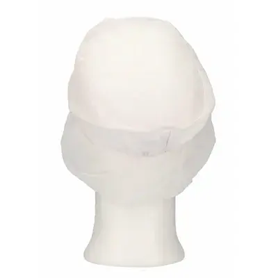 CMT Pet met Klep en Haaropvang Polyester Katoen Wit Maat L
