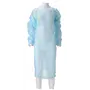 CMT Schort Geruwd CPE Lange Mouw met Duimgreep 30my Blauw 115x105-190cm
