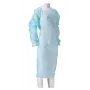CMT Schort Geruwd CPE Lange Mouw met Duimgreep 30my Blauw 115x105-190cm