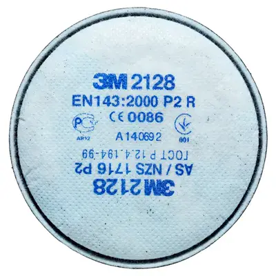 3M 2128 P2 Filter Bajonet - Voor 6000/7000 Maskers