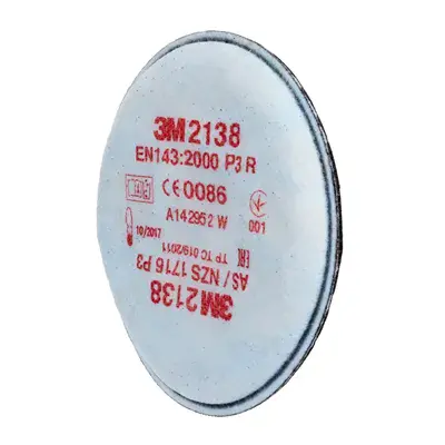 3M 2138 P3 Stoffilter Bajonet - Voor 6000/7000 Maskers