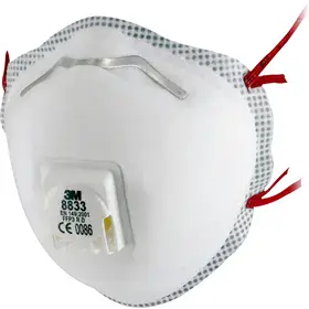 3M 8833 FFP3 Stofmasker met Ventiel - Cupvorm