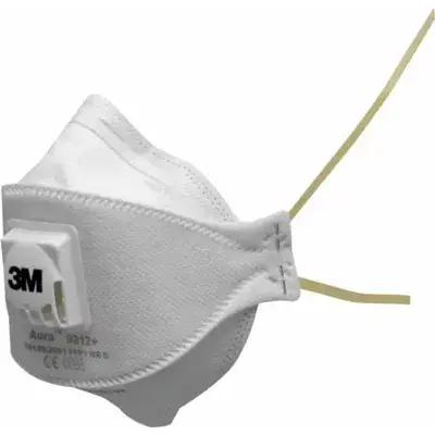 3M Aura 9312+ FFP1 Stofmasker met Ventiel - 3-Paneel Design