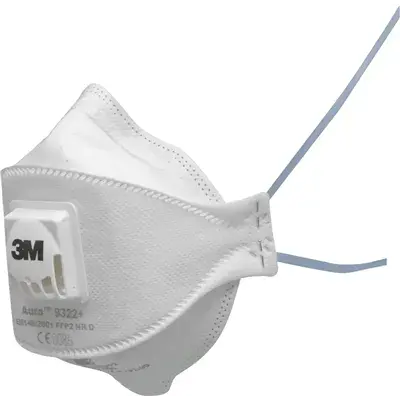 3M Aura 9322+ FFP2 Stofmasker met Ventiel - 3-Paneel Design