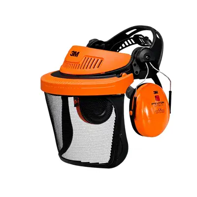 3M Peltor G500V5CH510-OR Bosbouw Combinatie met Gehoor- en Gezichtsbescherming