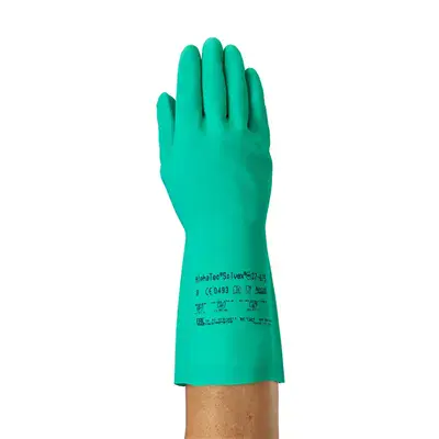 Ansell AlphaTec 37-675 Chemische Handschoenen - Nitril & Flockvoering met Grip, Maat 11