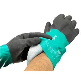 Ansell AlphaTec 58-535W Chemische Handschoenen - Nitril met Flockvoering & Griptextuur, Maat 11
