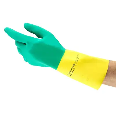 Ansell AlphaTec 87-900 Chemische Handschoenen - Latex/Neopreen Dubbel Gedompeld, Maat 10