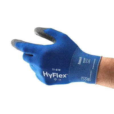 Ansell HyFlex 11-618 Montagehandschoen Blauw/Grijs – Extra Dun & Precisie Grip, Maat 10