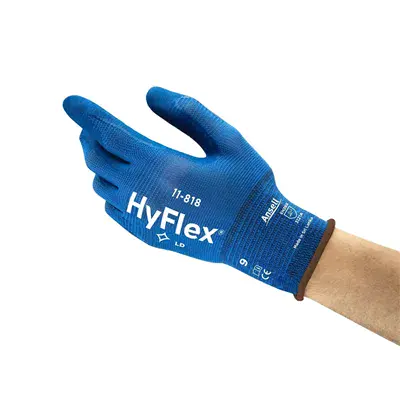 Ansell HyFlex 11-818 Ultralichte Montagehandschoen Nitril Schuim Blauw - Maat 7