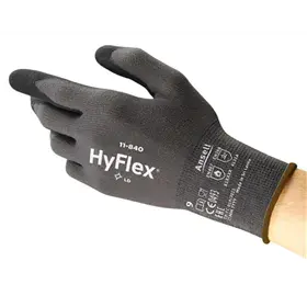 Ansell HyFlex 11-840 Allround Werkhandschoen Nitril Schuim Zwart/Grijs - Maat 9