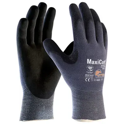 ATG MaxiCut Ultra 44-3745 Snijvaste Werkhandschoenen Blauw - Voedselveilig, Touchscreen Compatibel & Siliconenvrij - Maat 11