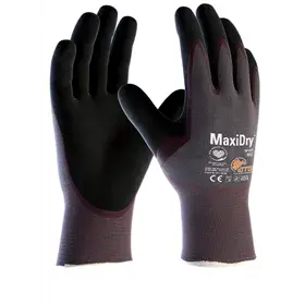ATG MaxiDry 56-424 Werkhandschoenen Paars - Oliebestendig & Antislip Grip, Maat 8