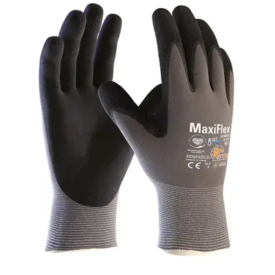 ATG MaxiFlex Ultimate Werkhandschoen 42-874 Grijs/Zwart – Handpalm Gecoat - Maat 12
