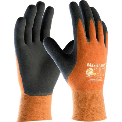 ATG MaxiTherm 30-201 Winterhandschoenen Oranje - Latex Gecoat & Koudebestendig, Maat 9