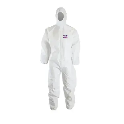 ChemDefend 200 Witte Wegwerpoverall Type 5/6 - Chemisch Bestendig & Antistatisch - Maat L