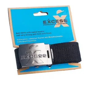Excess Canvas Riem Zwart – Verstelbaar & Metalen Gesp – 120 cm