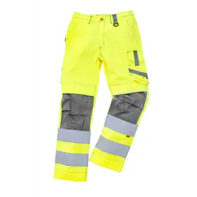 Excess Champ Reflex Werkbroek 592 Geel/Grijs - Met Kniezakken & Reflectie - Maat 48