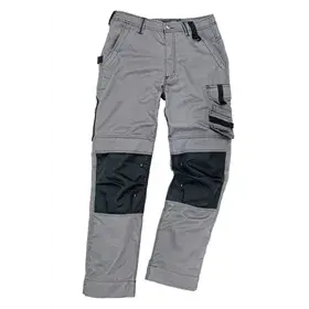 Excess Werkbroek Champ 592 Grijs/Zwart – Versterkte Knieën & Verlengbare Pijpen, Maat 48