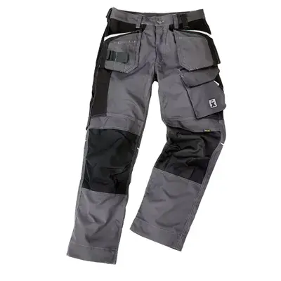 Excess Werkbroek Slash PRO+H 514 Antraciet/Zwart – Cordura Kniezakken & Verlengbare Pijpen, Maat 46