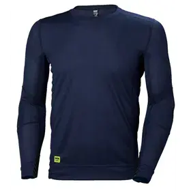 Helly Hansen Lifa Crewneck 75105 Marineblauw - Vochtregulerend & Naadloos Comfort - Maat M