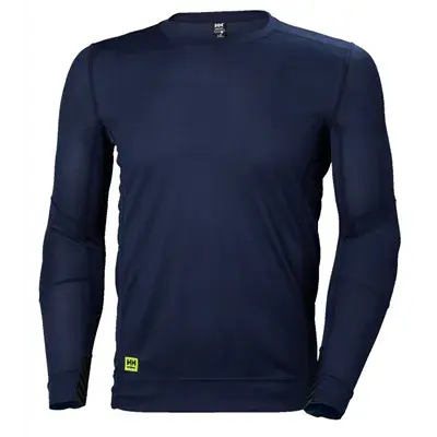 Helly Hansen Lifa Crewneck 75105 Marineblauw - Vochtregulerend & Naadloos Comfort - Maat M