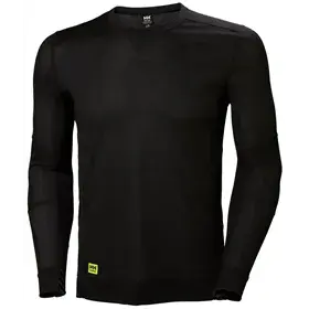 Helly Hansen Lifa Crewneck 75105 Zwart - Vochtregulerend & Naadloos Comfort - Maat S