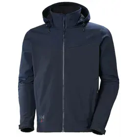 Helly Hansen Oxford Softshell Jas Marine – DWR Coating & Afneembare Capuchon, Maat L