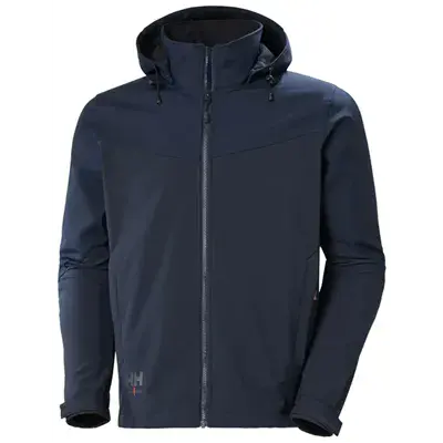 Helly Hansen Oxford Softshell Jas Marine – DWR Coating & Afneembare Capuchon, Maat L