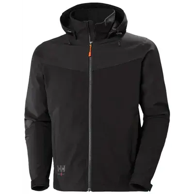 Helly Hansen Oxford Softshell Jas Zwart – Waterafstotend & Comfort Fit, Maat L