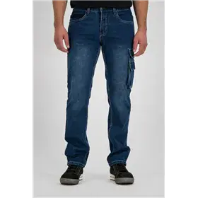 J247 Werkjeans Rhino S20 Blauw – Stretch Denim met Zij- & Duimstokzak, Maat W32 -L32