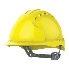JSP AJF160-000-200 Veiligheidshelm Geel - HDPE & OneTouch™ Slipvergrendeling