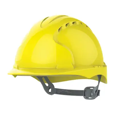JSP AJF160-000-200 Veiligheidshelm Geel - HDPE & OneTouch™ Slipvergrendeling
