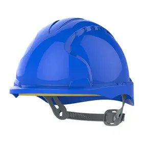 JSP AJG160-000-500 Veiligheidshelm Blauw - HDPE & OneTouch™ Slipvergrendeling