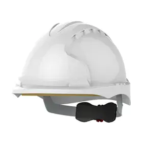 JSP AJG170 EVO3 Micro Draaiknop Veiligheidshelm Wit - HDPE & Revolution® Wielratel