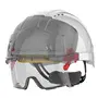 JSP AMB170 EVO VISTAlens Veiligheidshelm Wit/Smoke - Geïntegreerde Veiligheidsbril & Draaiknop
