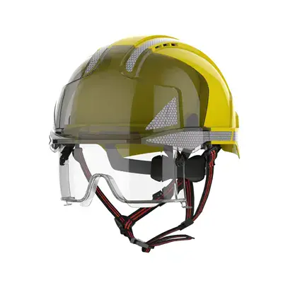 JSP AMF270 Gele Helm - Klimhelm met Vizier & Schakelbare Normen