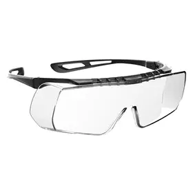 JSP ASA940 Overzetbril - Heldere Veiligheidsbril met Soft Grip & K-Coating