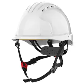 JSP EVO5 Industriële Klimhelm met Dubbele Standen en Draaiknop - Wit