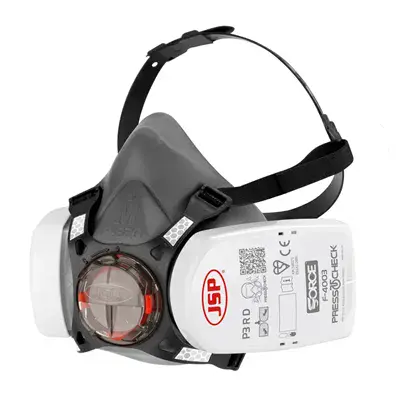 JSP Force8 Halfgelaatsmasker - Met PressToCheck P3 Filters & 4-Punts Hoofdband (EN 140/143)