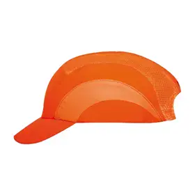 JSP HardCap A1+ Veiligheidspet HV-Oranje - 5 cm Klep, EN 812, Reflecterend & Geventileerd