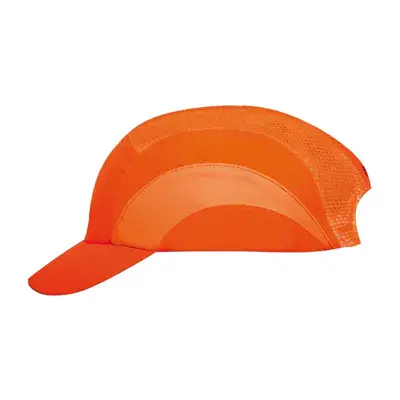 JSP HardCap A1+ Veiligheidspet HV-Oranje - 5 cm Klep, EN 812, Reflecterend & Geventileerd