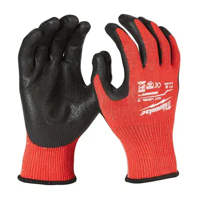 Milwaukee 1420 Snijvaste Werkhandschoenen Cut 3 - Touchscreen Compatibel & Oliebestendige Grip - Maat 8