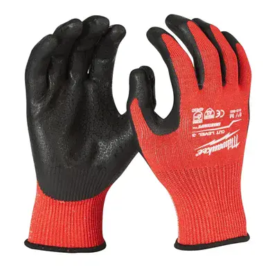 Milwaukee 1420 Snijvaste Werkhandschoenen Cut 3 - Touchscreen Compatibel & Oliebestendige Grip - Maat 9