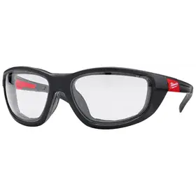 Milwaukee 1885 Bril - Heldere Premium Veiligheidsbril met Comfort & Beschermhoes